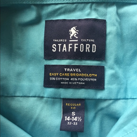 Stafford light blue button up dress shirt - Picture 2 of 3